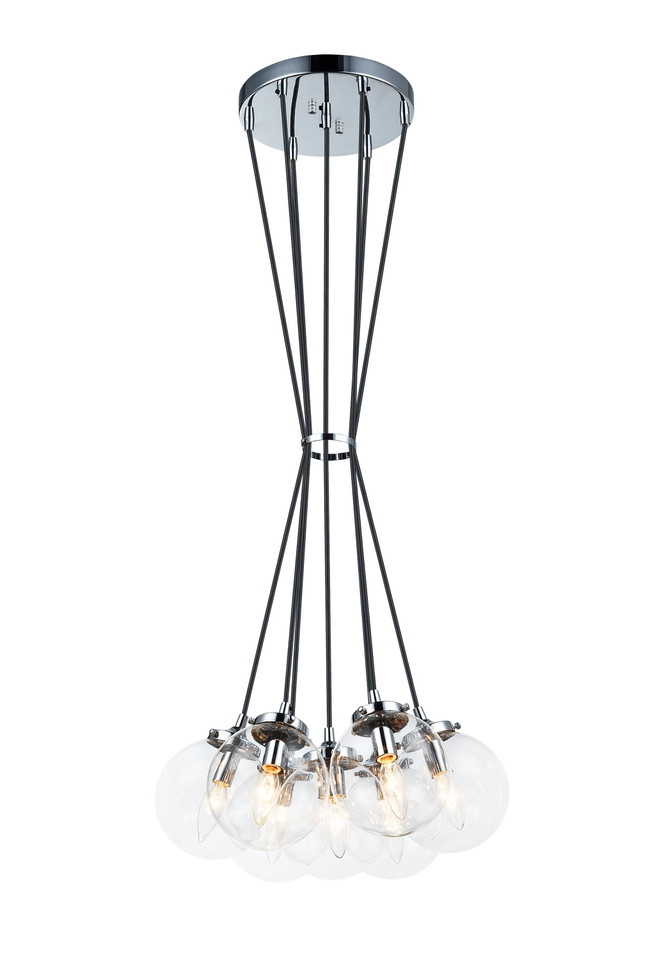 Matteo Lighting - C63007CHCL - Seven Light Pendant - The Bougie - Chrome