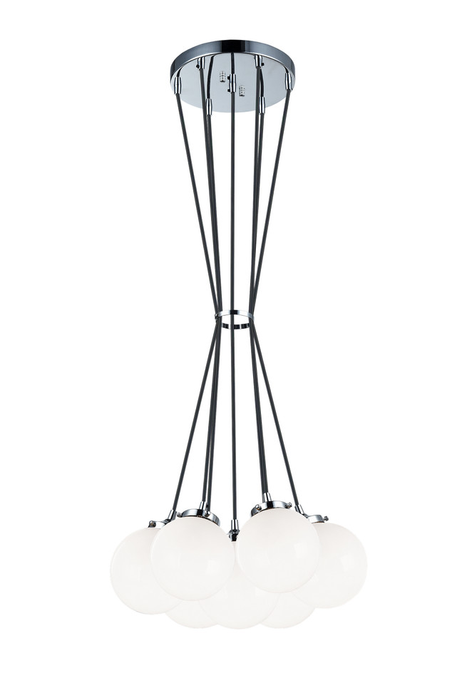 Matteo Lighting - C63007CHOP - Seven Light Pendant - The Bougie - Chrome