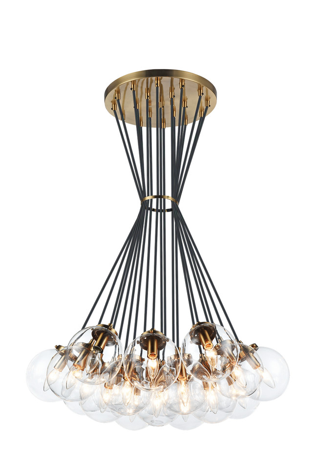 Matteo Lighting - C63019AGCL - 19 Light Chandelier - The Bougie - Aged Gold Brass
