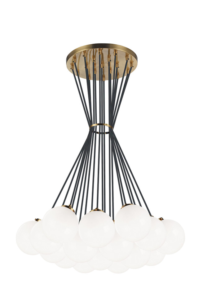 Matteo Lighting - C63019AGOP - 19 Light Chandelier - The Bougie - Aged Gold Brass