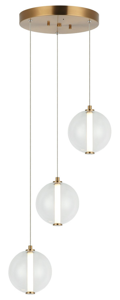 Matteo Lighting - C69603AGCL - LED Pendant - Belange - Aged Gold Brass