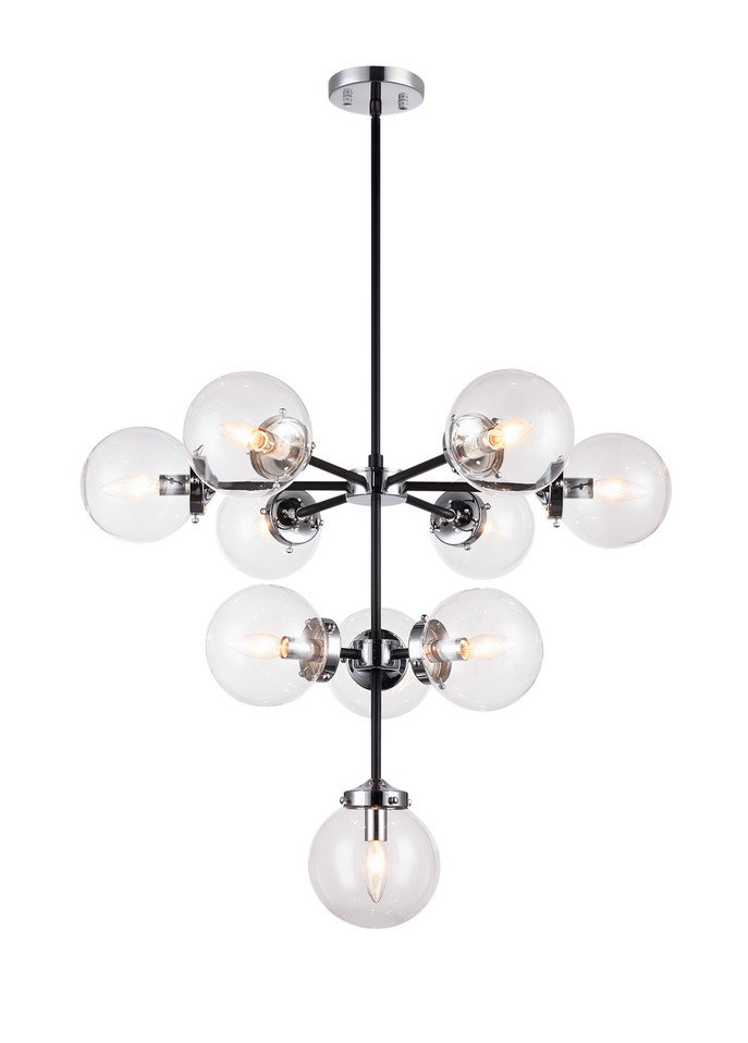 Matteo Lighting - C72310CHCL - Ten Light Chandelier - Maru - Chrome