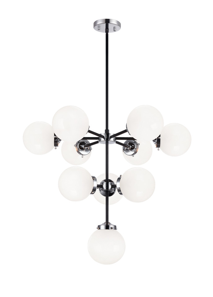 Matteo Lighting - C72310CHOP - Ten Light Chandelier - Maru - Chrome