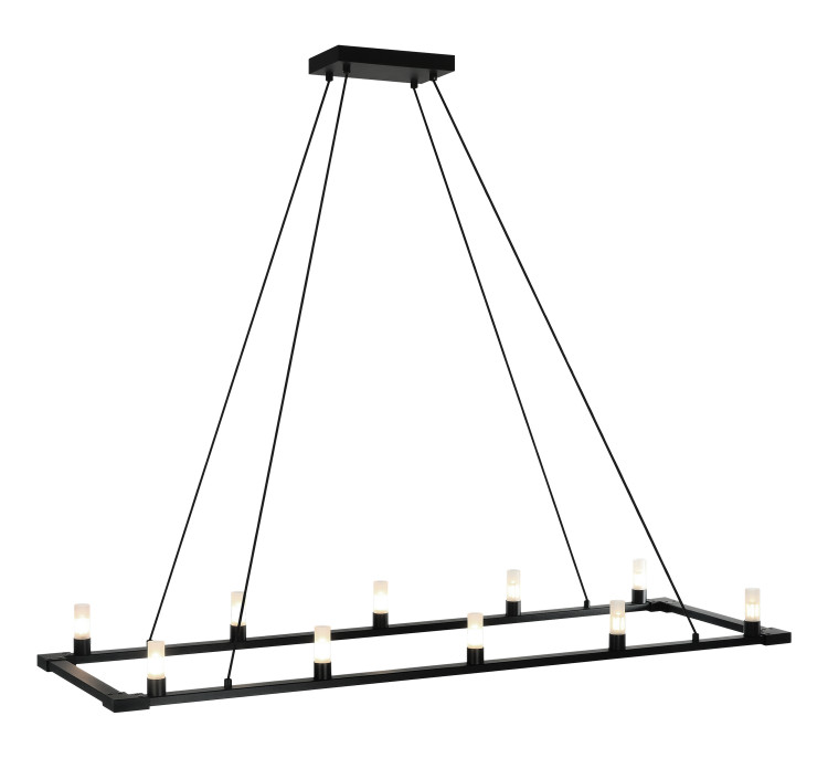 Matteo Lighting - C75210MB - Ten Light Chandelier - Cascadian - Matte Black