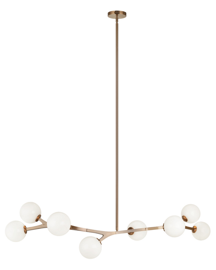 Matteo Lighting - C81508AGOP - Eight Light Chandelier - Rami - Aged Gold Brass
