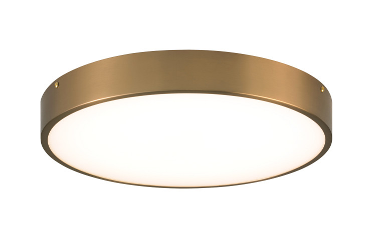 Matteo Lighting - M13702AG - LED Flush Mount - Plato - Aged Gold Brass