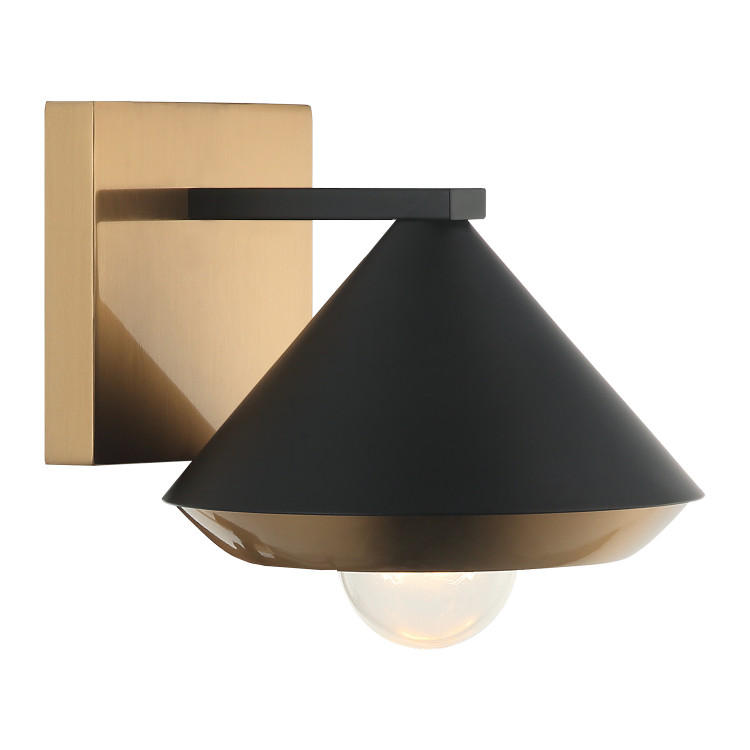 Matteo Lighting - S06801MBAG - One Light Wall Sconce - Velax - Matte Black