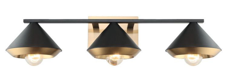 Matteo Lighting - S06803MBAG - Three Light Wall Sconce - Velax - Matte Black