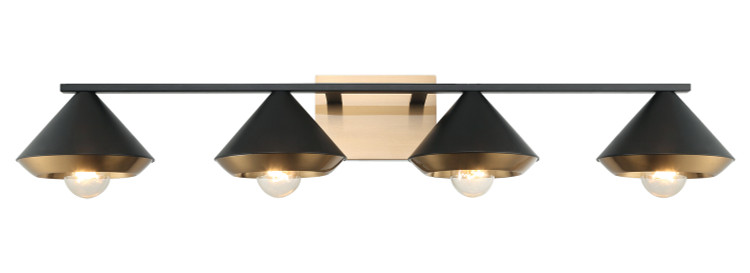 Matteo Lighting - S06804MBAG - Four Light Wall Sconce - Velax - Matte Black