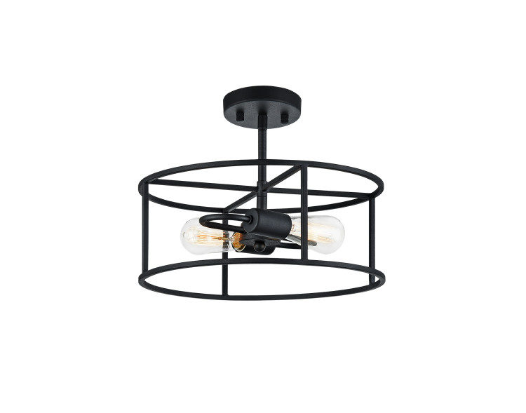 Matteo Lighting - X71602RB - Two Light Flush Mount - Candid - Rusty Black