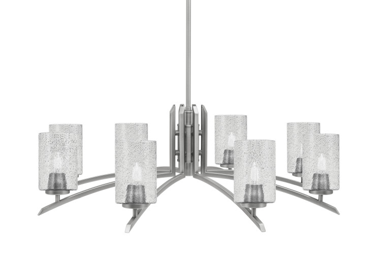 Toltec Lighting - 3708-GP-3002 - Eight Light Chandelier - Kurve - Graphite