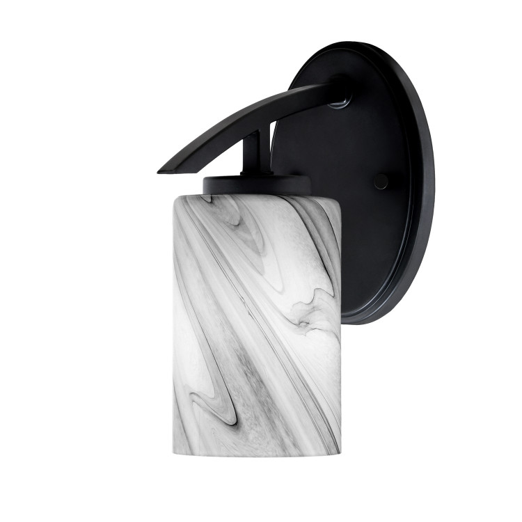 Toltec Lighting - 3720-MB-3009 - One Light Wall Sconce - Kurve - Matte Black