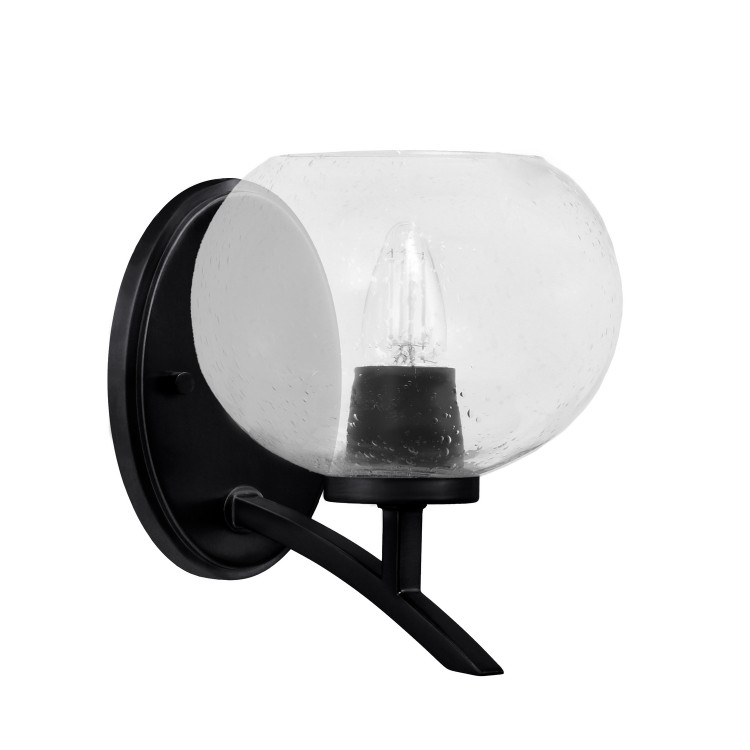 Toltec Lighting - 3721-MB-202 - One Light Wall Sconce - Kurve - Matte Black