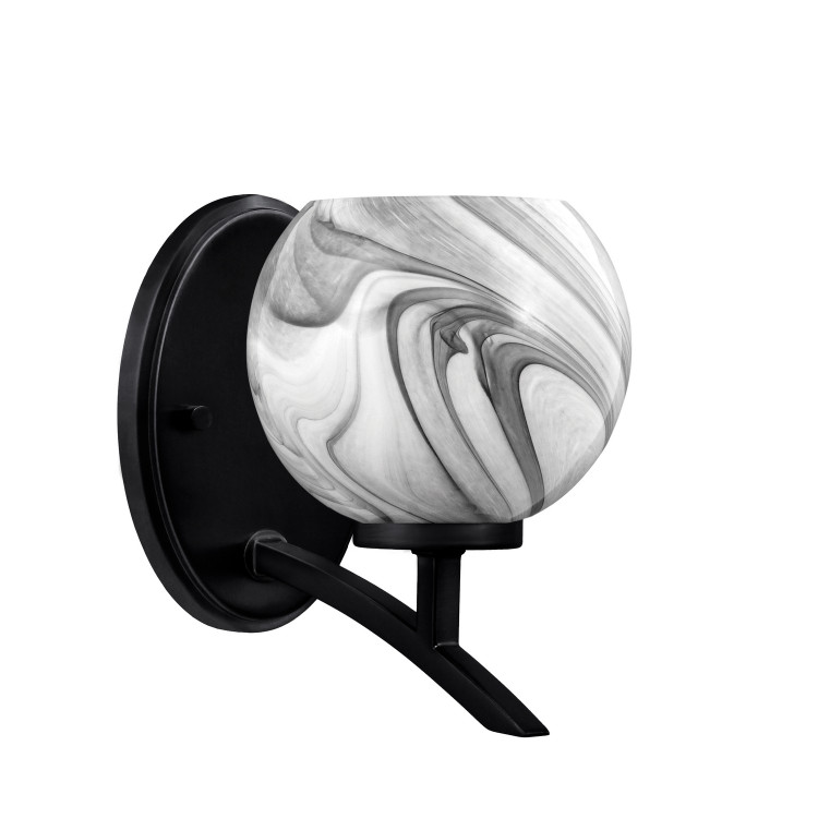 Toltec Lighting - 3721-MB-4109 - One Light Wall Sconce - Kurve - Matte Black