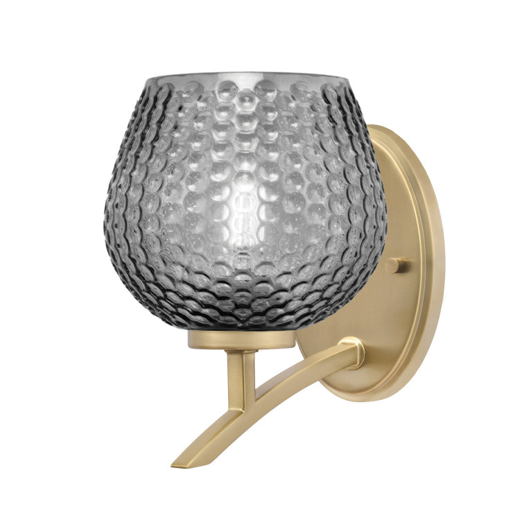 Toltec Lighting - 3721-NAB-4602 - One Light Wall Sconce - Kurve - New Age Brass