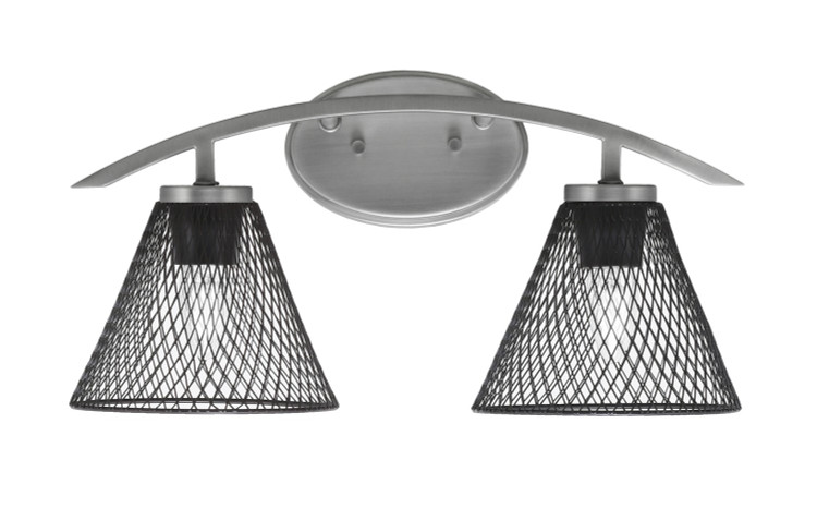 Toltec Lighting - 3722-GP-805-MB - Two Light Bath Bar - Kurve - Graphite