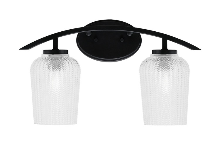 Toltec Lighting - 3722-MB-4250 - Two Light Bath Bar - Kurve - Matte Black