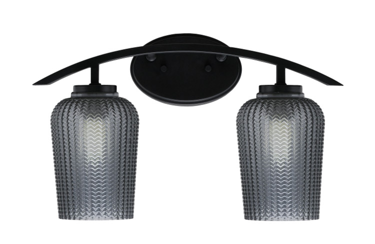 Toltec Lighting - 3722-MB-4252 - Two Light Bath Bar - Kurve - Matte Black