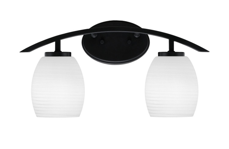 Toltec Lighting - 3722-MB-615 - Two Light Bath Bar - Kurve - Matte Black