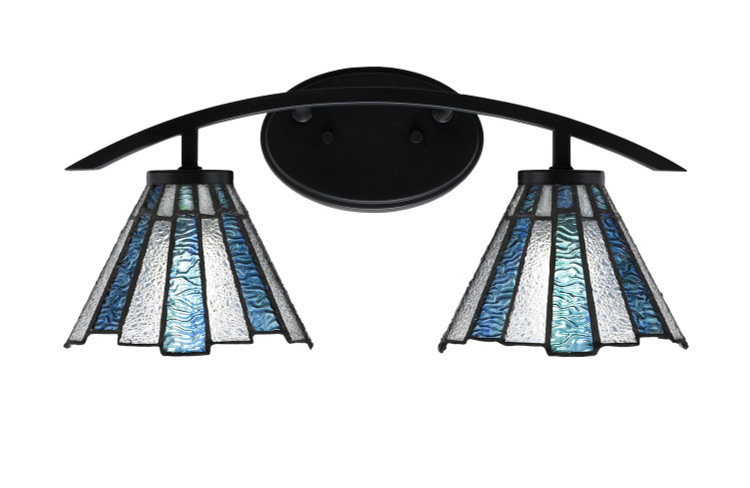 Toltec Lighting - 3722-MB-9325 - Two Light Bath Bar - Kurve - Matte Black