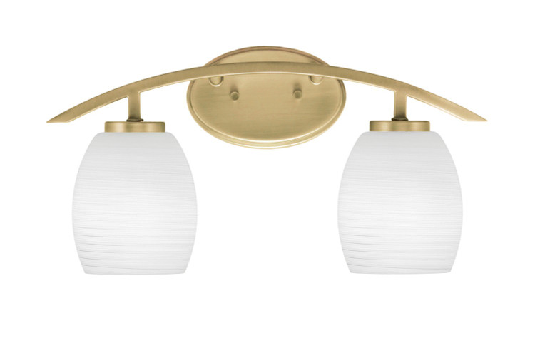 Toltec Lighting - 3722-NAB-615 - Two Light Bath Bar - Kurve - New Age Brass