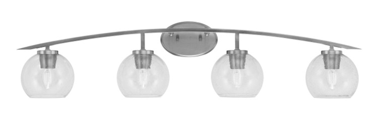 Toltec Lighting - 3724-GP-4100 - Four Light Bath Bar - Kurve - Graphite