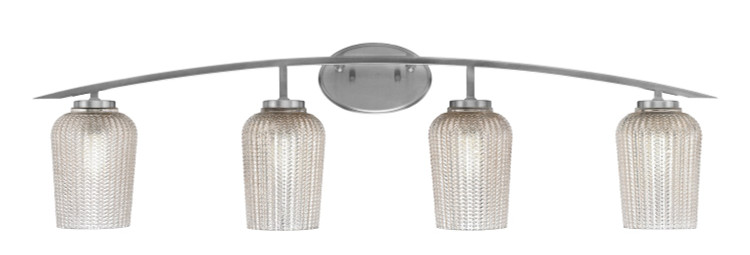Toltec Lighting - 3724-GP-4253 - Four Light Bath Bar - Kurve - Graphite
