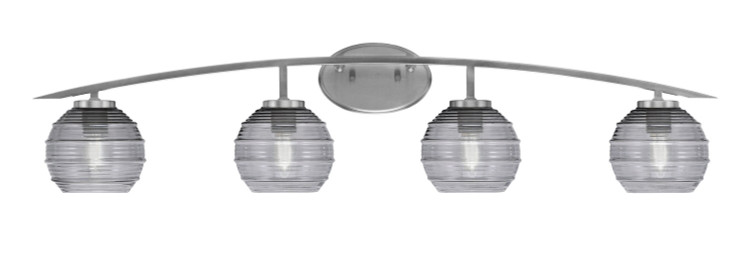 Toltec Lighting - 3724-GP-5112 - Four Light Bath Bar - Kurve - Graphite