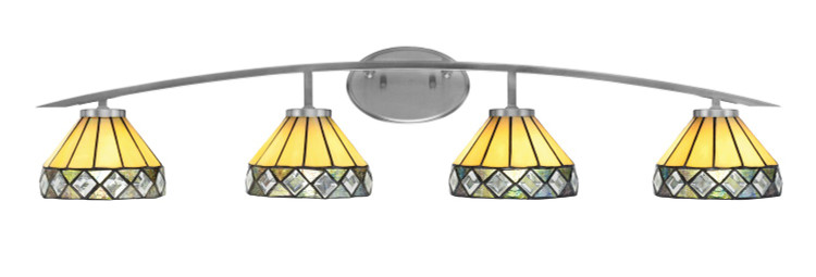 Toltec Lighting - 3724-GP-9405 - Four Light Bath Bar - Kurve - Graphite