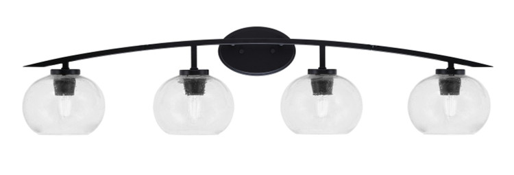 Toltec Lighting - 3724-MB-202 - Four Light Bath Bar - Kurve - Matte Black