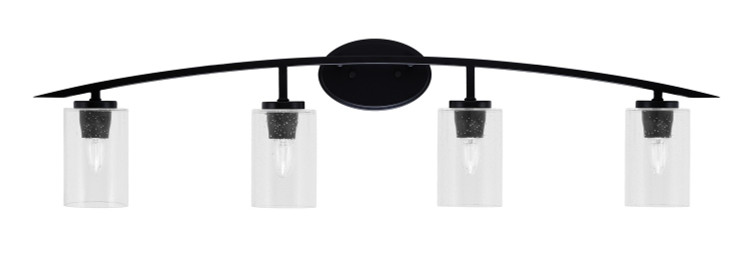 Toltec Lighting - 3724-MB-300 - Four Light Bath Bar - Kurve - Matte Black