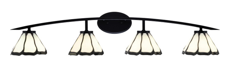 Toltec Lighting - 3724-MB-9125 - Four Light Bath Bar - Kurve - Matte Black