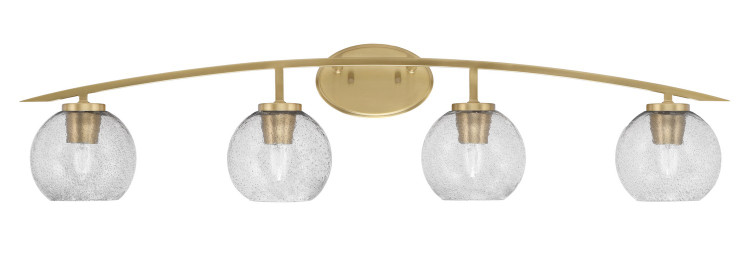 Toltec Lighting - 3724-NAB-4102 - Four Light Bath Bar - Kurve - New Age Brass