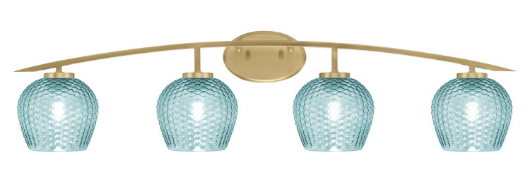 Toltec Lighting - 3724-NAB-4605 - Four Light Bath Bar - Kurve - New Age Brass