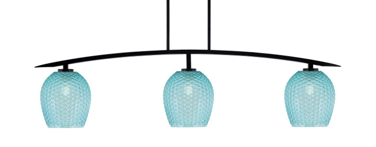 Toltec Lighting - 3733-MB-4905 - Three Light Bar - Kurve - Matte Black