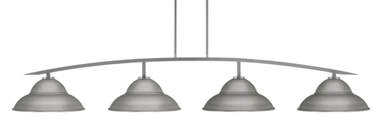 Toltec Lighting - 3734-GP-429-GP - Four Light Billiard/Island - Kurve - Graphite