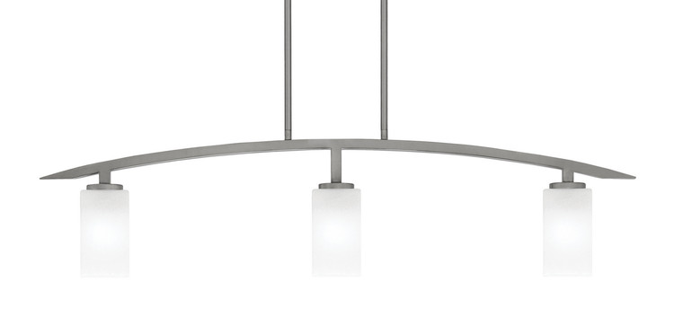 Toltec Lighting - 3736-GP-541 - Three Light Billiard/Island - Kurve - Graphite