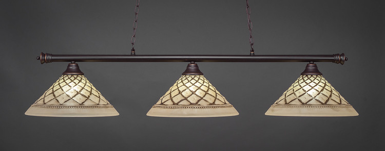 Toltec Lighting - 373-DG-718 - Three Light Bar - Oxford - Dark Granite