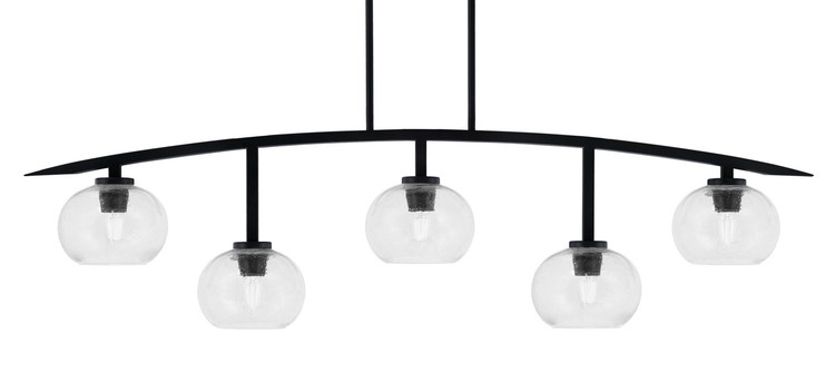 Toltec Lighting - 3745-MB-202 - Five Light Bar - Kurve - Matte Black