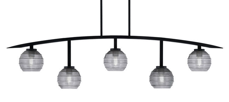 Toltec Lighting - 3745-MB-5112 - Five Light Bar - Kurve - Matte Black
