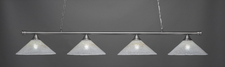 Toltec Lighting - 374-BN-714 - Four Light Billiard Bar - Oxford - Brushed Nickel