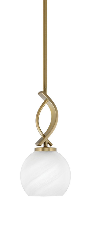 Toltec Lighting - 3901-NAB-4101 - One Light Mini Pendant - Cavella - New Age Brass