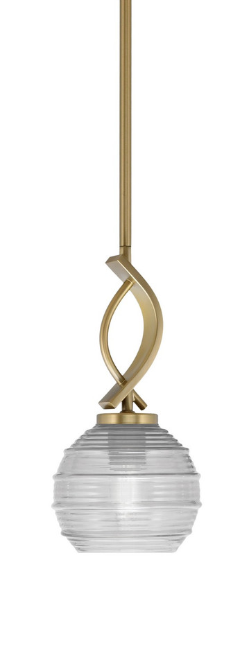 Toltec Lighting - 3901-NAB-5110 - One Light Mini Pendant - Cavella - New Age Brass