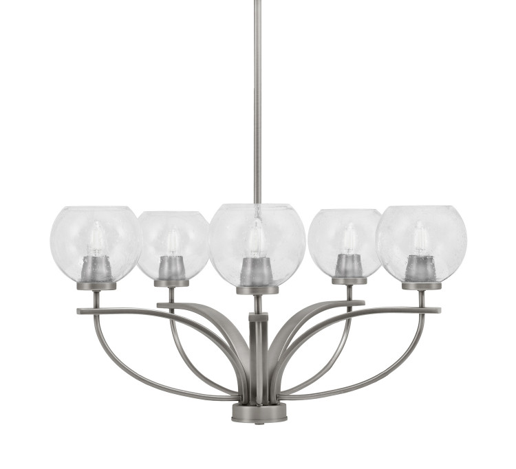 Toltec Lighting - 3905-GP-4100 - Five Light Chandelier - Cavella - Graphite