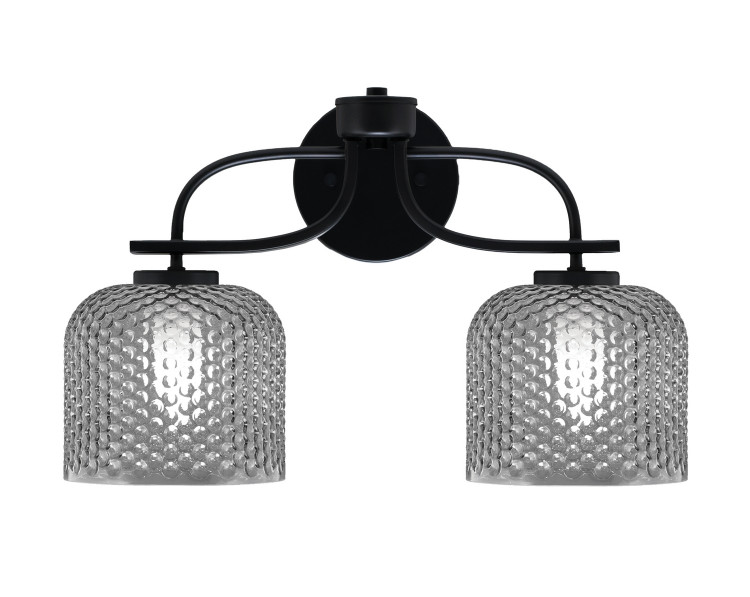 Toltec Lighting - 3912-MB-4612 - Two Light Bathroom Lighting - Cavella - Matte Black