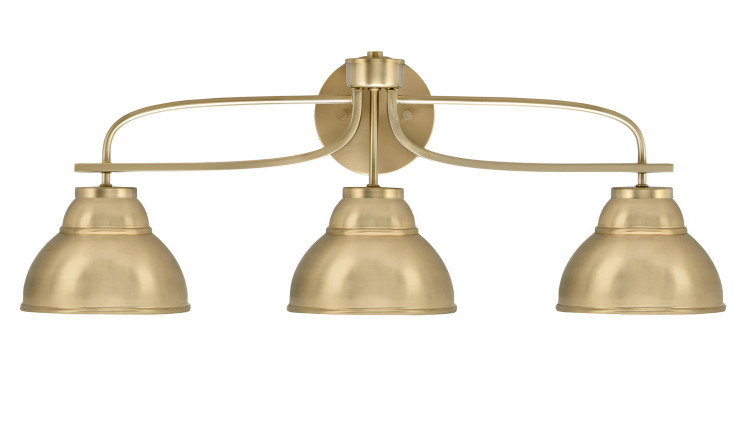 Toltec Lighting - 3913-NAB-427-NAB - Three Light Bath Bar - Cavella - New Age Brass