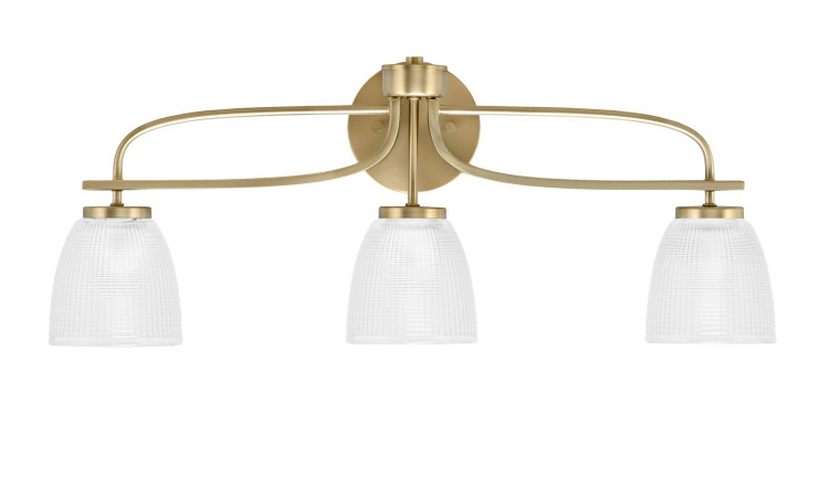 Toltec Lighting - 3913-NAB-500 - Three Light Bath Bar - Cavella - New Age Brass