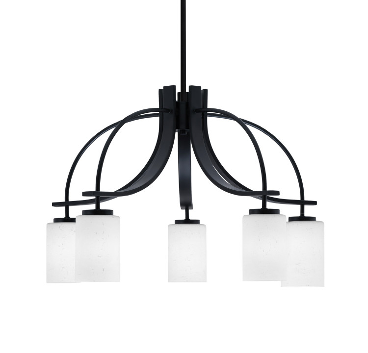 Toltec Lighting - 3925-MB-310 - Five Light Chandelier - Cavella - Matte Black