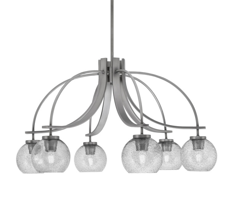 Toltec Lighting - 3926-GP-4102 - Six Light Chandelier - Cavella - Graphite