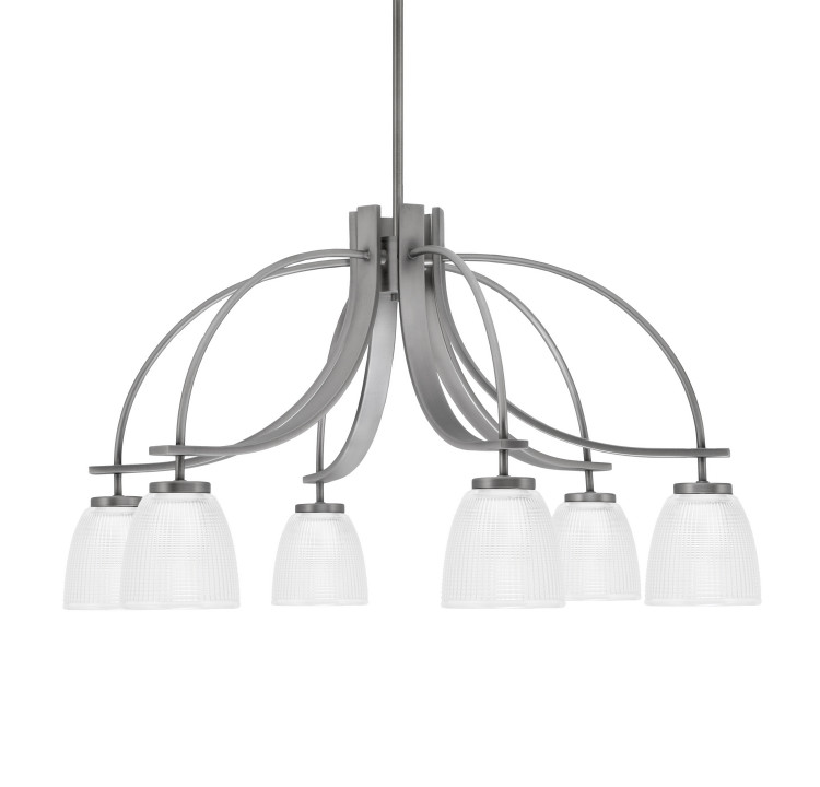 Toltec Lighting - 3926-GP-500 - Six Light Chandelier - Cavella - Graphite